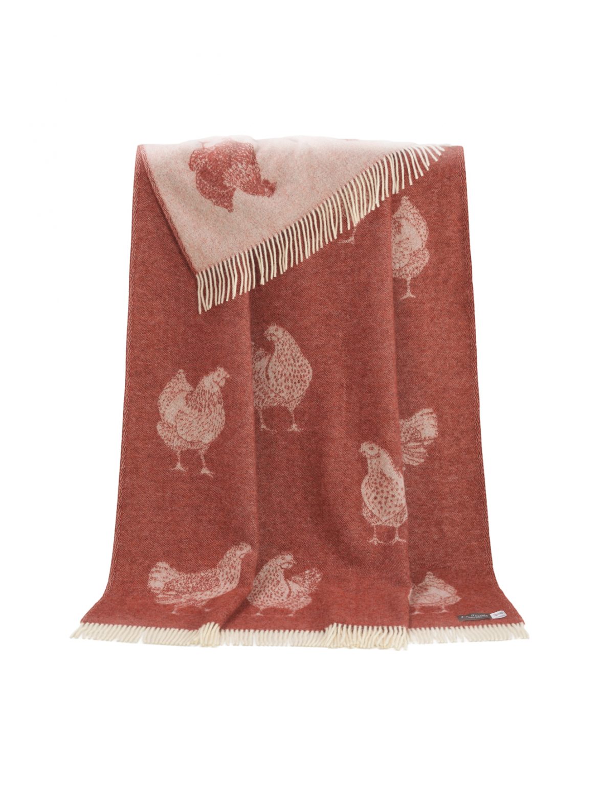 Clucking Chickens Wool Throw