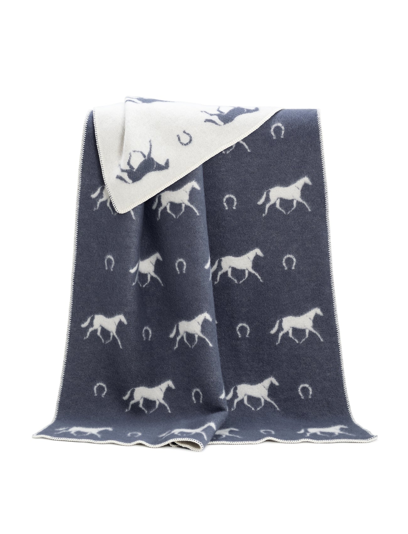 Horses & Horseshoes Wool Throw