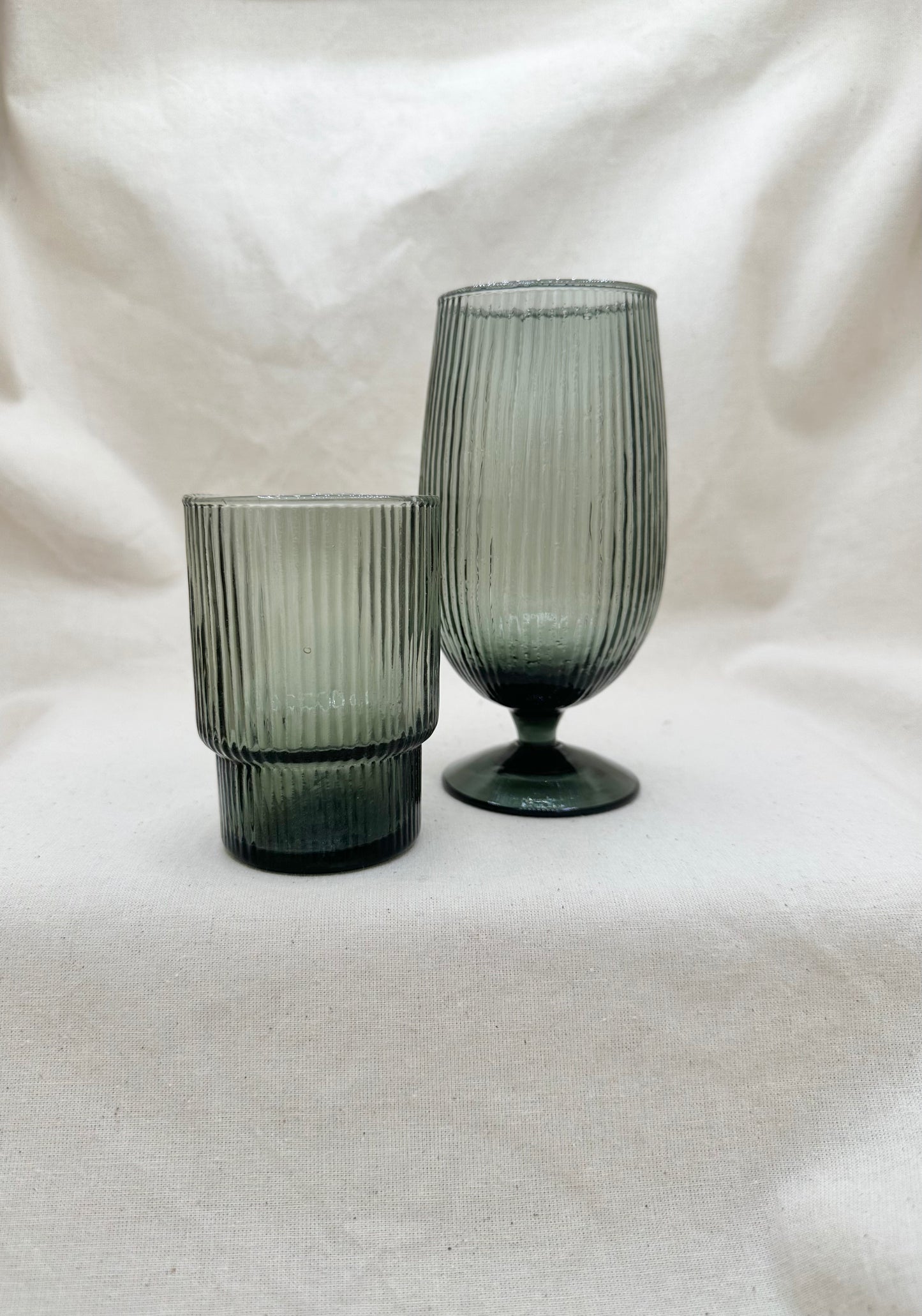 Ribbed Water Glass