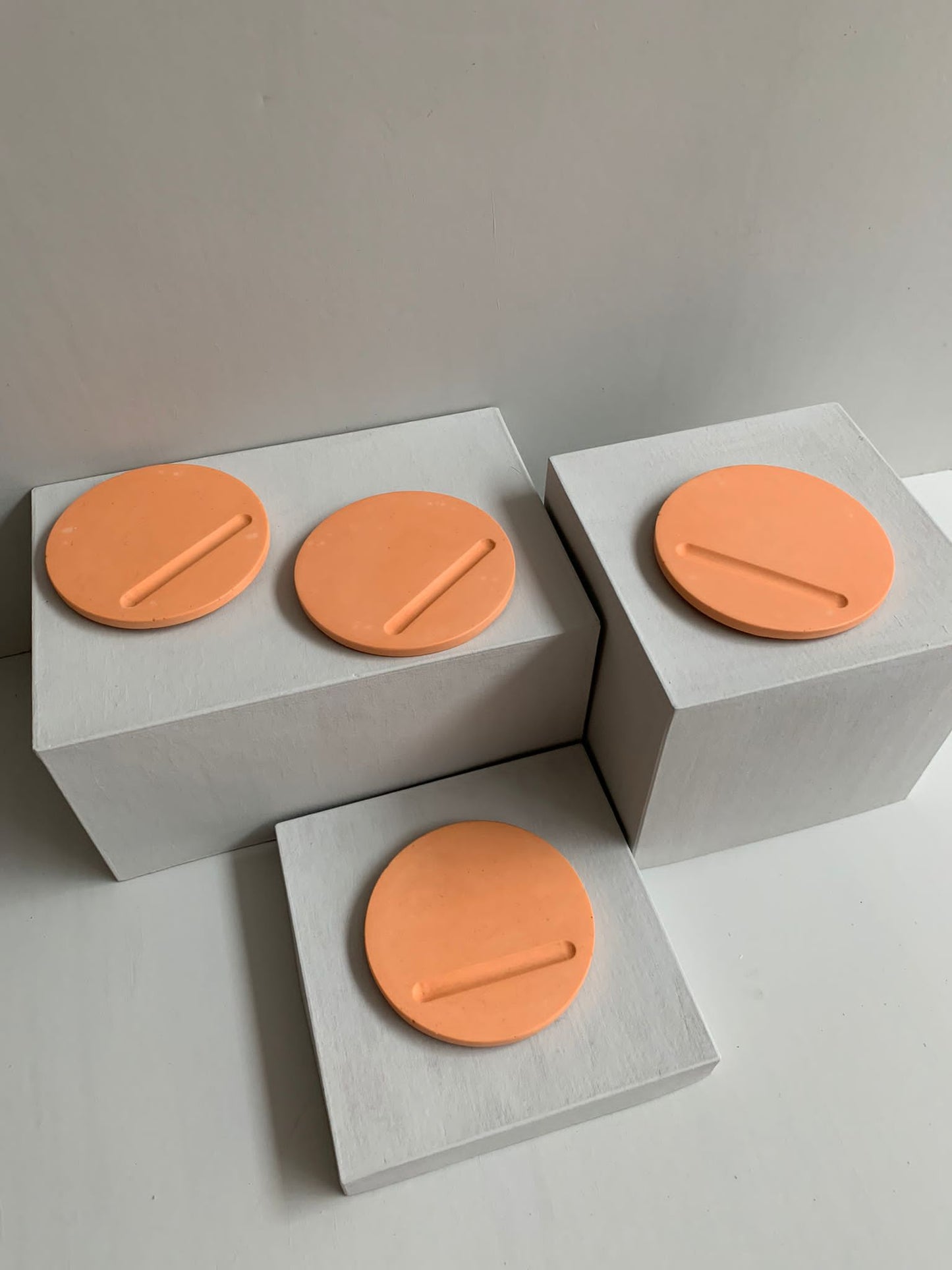 Peachy Pink Round Coasters