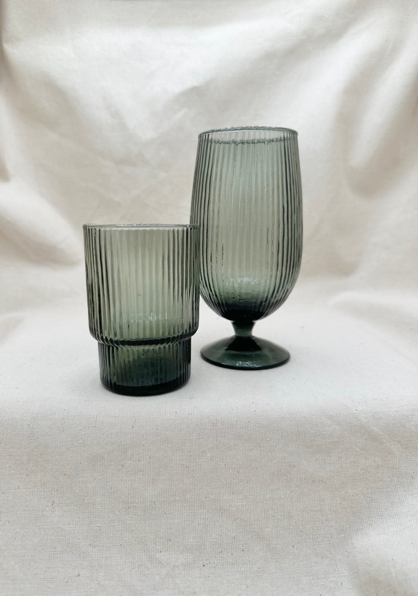 Ribbed Beer Glass