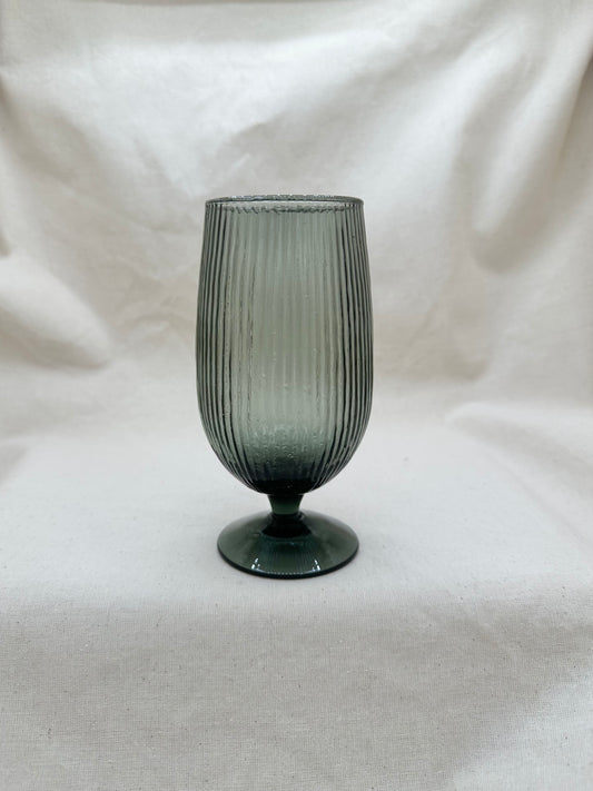 Ribbed Beer Glass