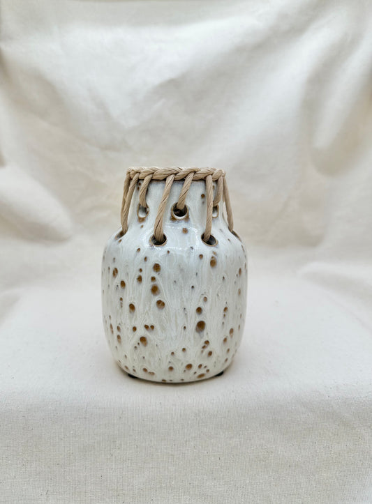 Glazed Ceramic Rope Vase