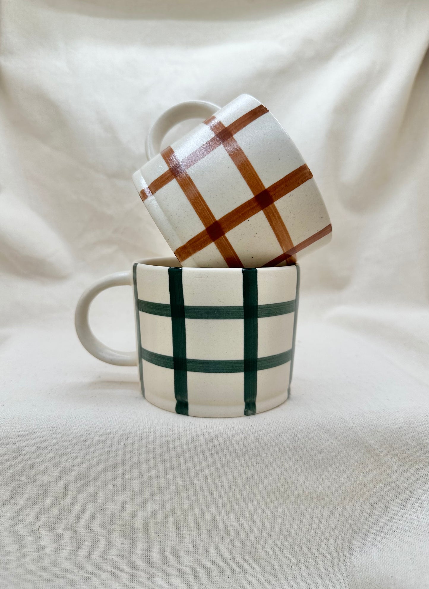 Forest Green Gingham Mug