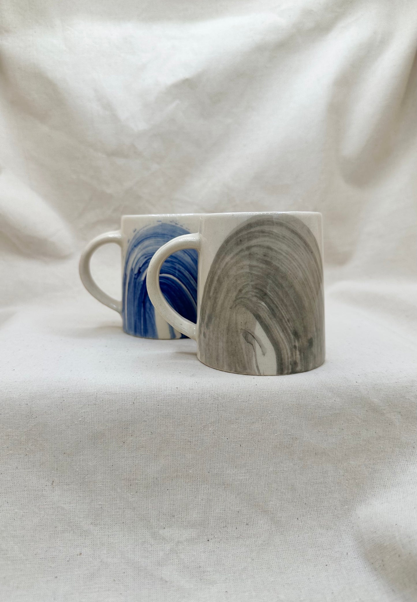 Soft Grey Brush Stroke Mug