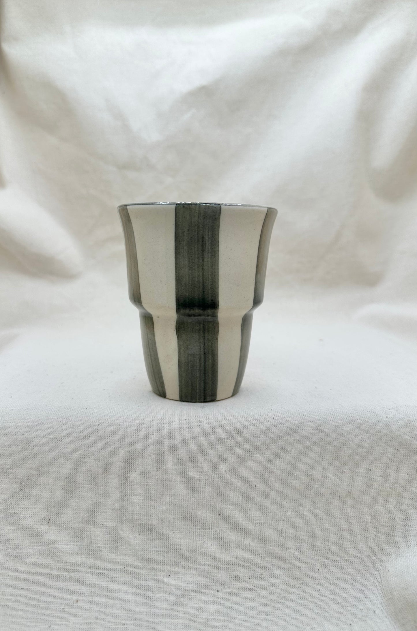 Soft Grey Washed Stripe Beaker