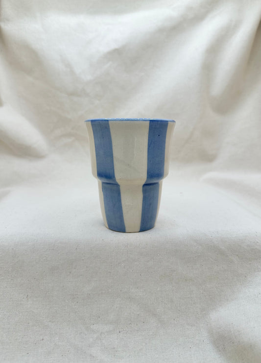 Ink Blue Washed Stripe Beaker