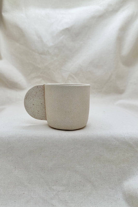 Cream Speckled Ceramic Coffee Cup