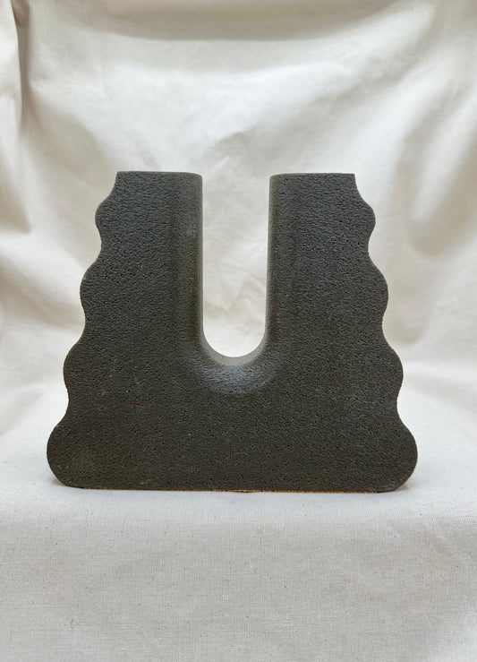 Anthracite Wavy Candle Holder