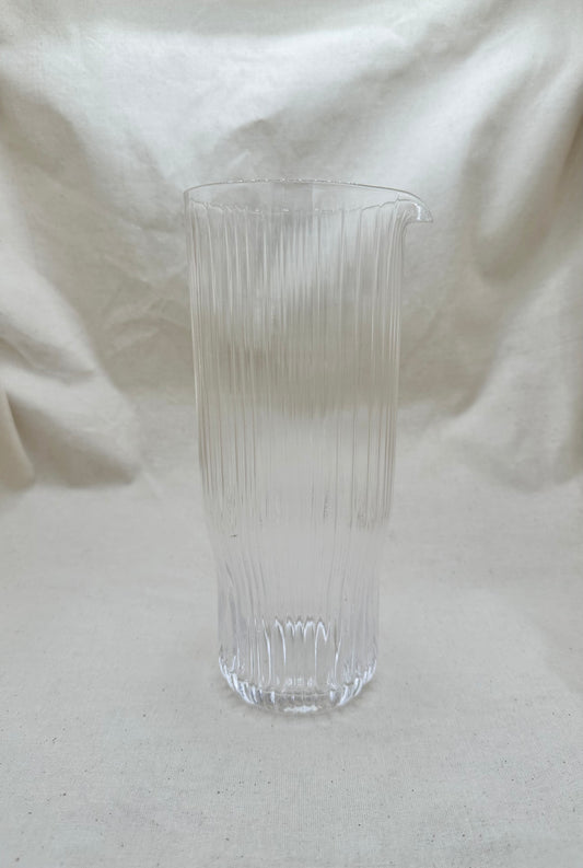 Ribbed Glass Carafe