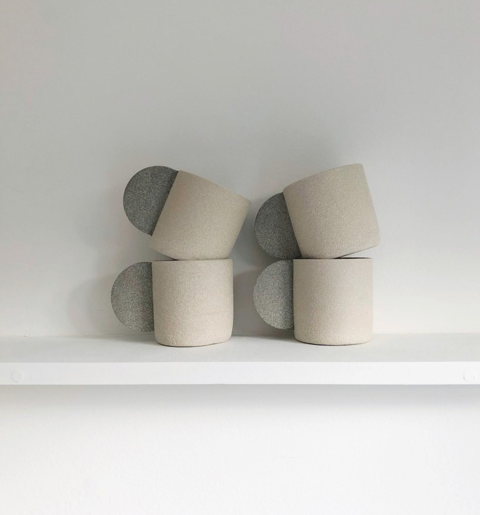 Soft Grey Ceramic Coffee Cup