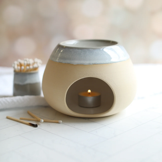 Soft Grey Drippy Wax Burner