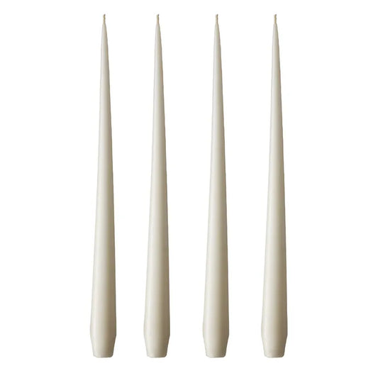 Chalk White Set of 2 Taper Candles