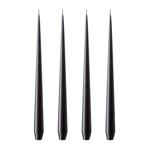 Black Set of 2 Taper Candles