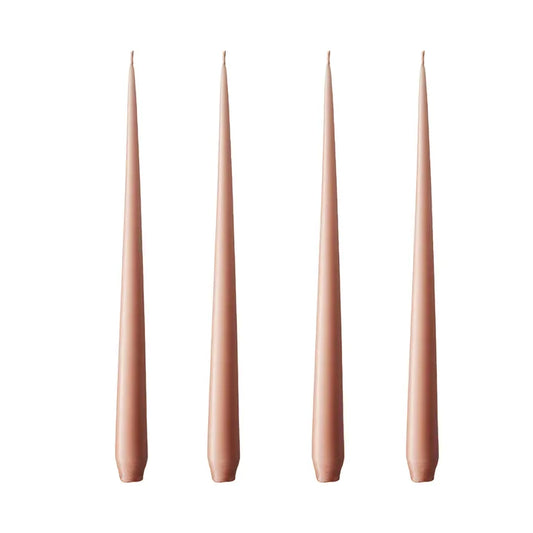 Rosy Set of 2 Taper Candles