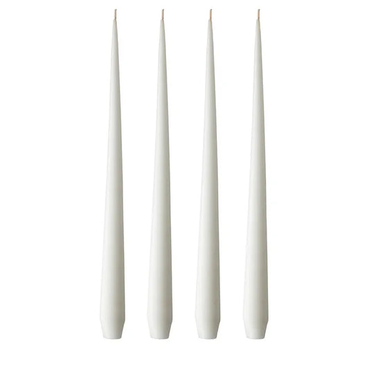 Pure White Set of 2 Taper Candles