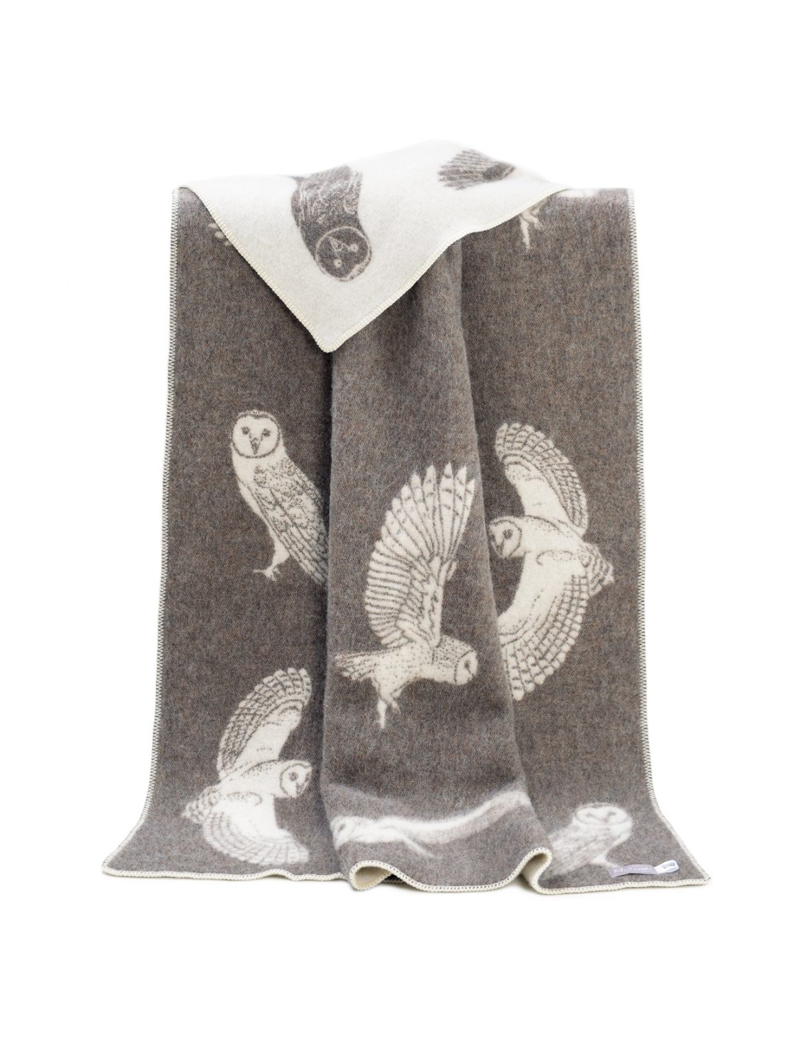 Flying Owls Wool Throw