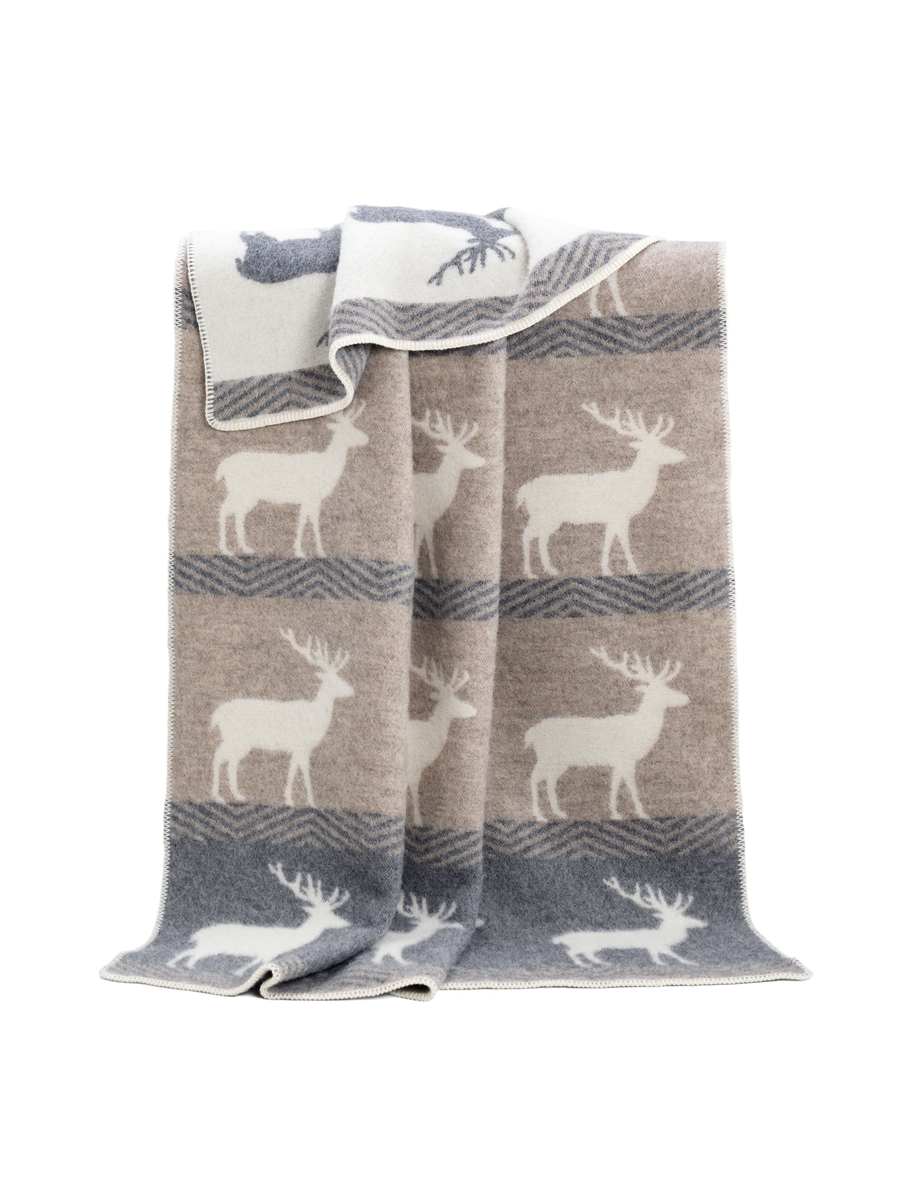 Wandering Deer Wool Throw